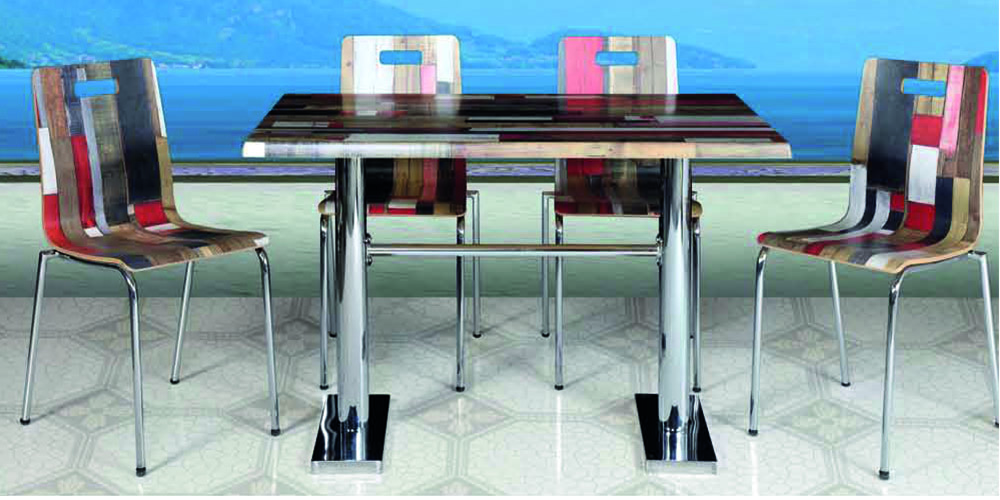 BS 168 Sandalye + Wezalit Tabla BM 325 Masa Ayağı